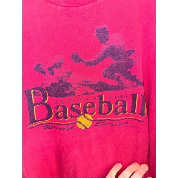 Signal Sports Vintage “Americans Game Baseball World Series” Shirt Size XL - Picture 2 of 5